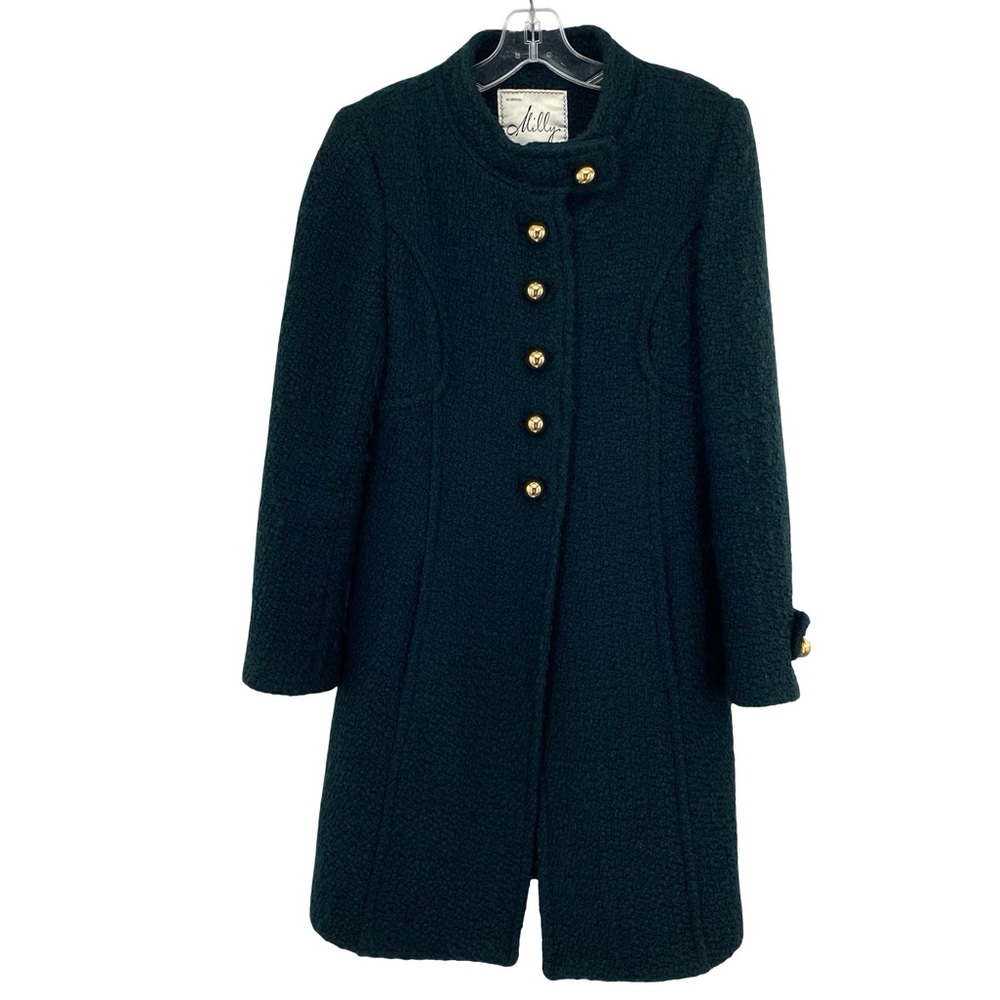 Milly New York Vintage Wool Button Front Pea Coat - Picture 9 of 9